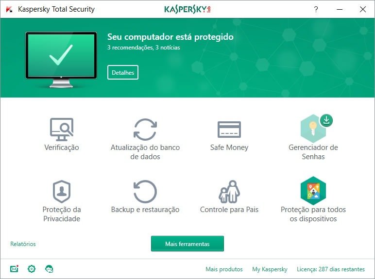 kaspersky painel - Soluções de segurança Kaspersky
